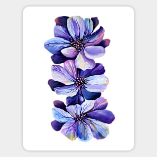 Watercolour Perennial Delphinium Flowers Magnet